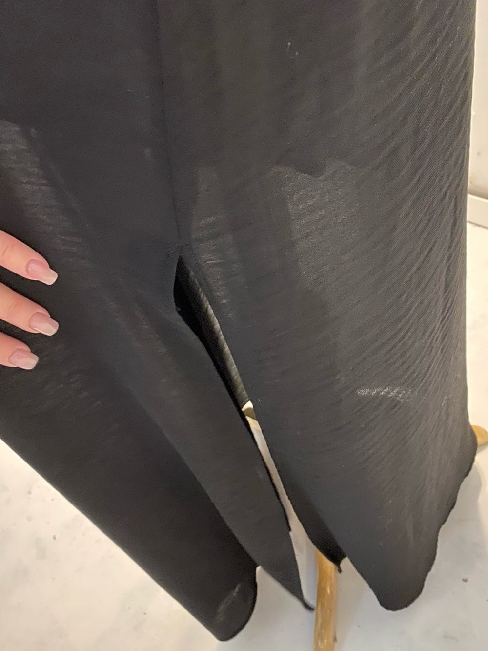 Zara  Black Slip Maxi Dress with Side Slit - Picture 5 of 11